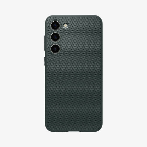 ACS05614 - Galaxy S23 Ultra Case Liquid Air in matte black showing the back